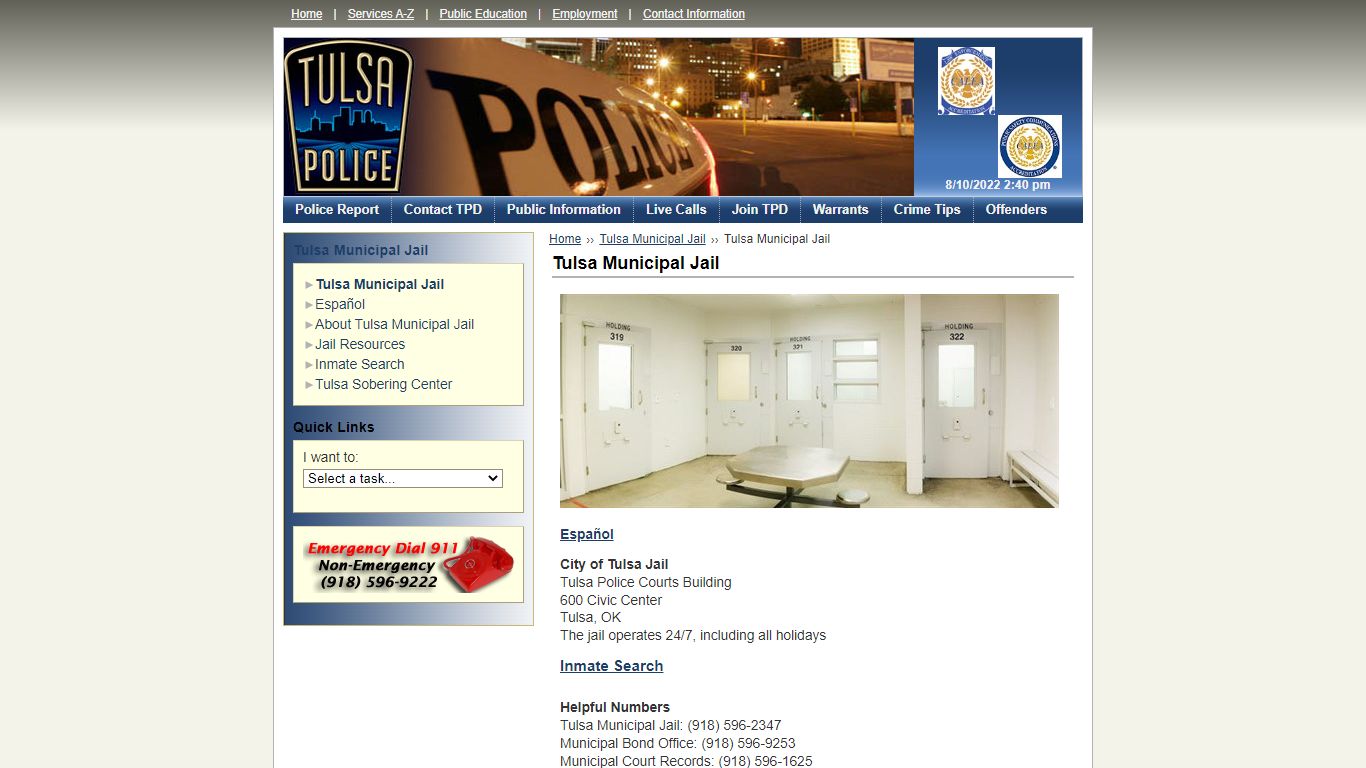 Tulsa Municipal Jail - Homepage - City of Tulsa